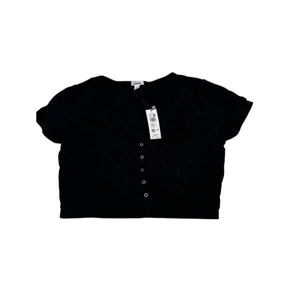 Garage Clothing Button Up Crop Top Size L NWT - Picture 1 of 3